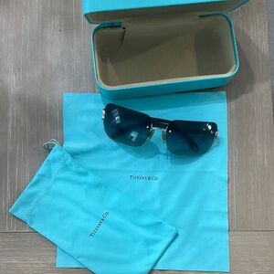 Tiffany & Co. Black and Silver Key Sunglasses